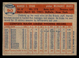 1957 Topps Baseball #090 Warren Spahn Braves EX-MT 539342
