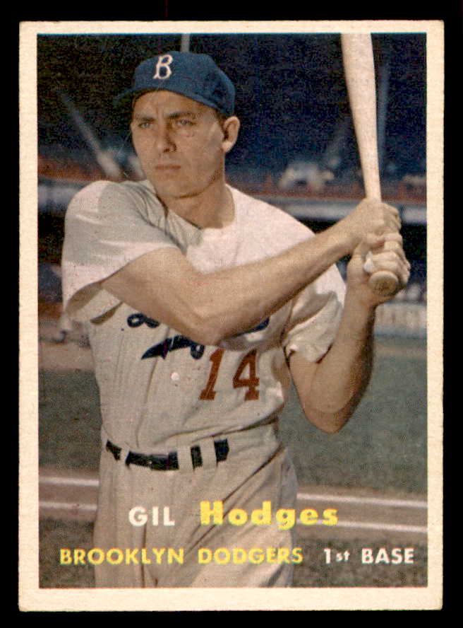 1957 Topps Baseball #080 Gil Hodges Dodgers EX-MT 539344