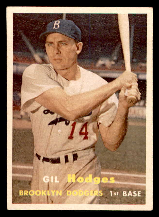 1957 Topps Baseball #080 Gil Hodges Dodgers EX-MT 539345