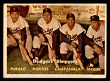 1957 Topps Baseball #400 Roy Campanella Duke Snider Gil Hodges EX 539346