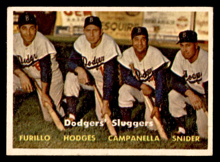 1957 Topps Baseball #400 Roy Campanella Duke Snider Gil Hodges EX+/EX-MT 539347
