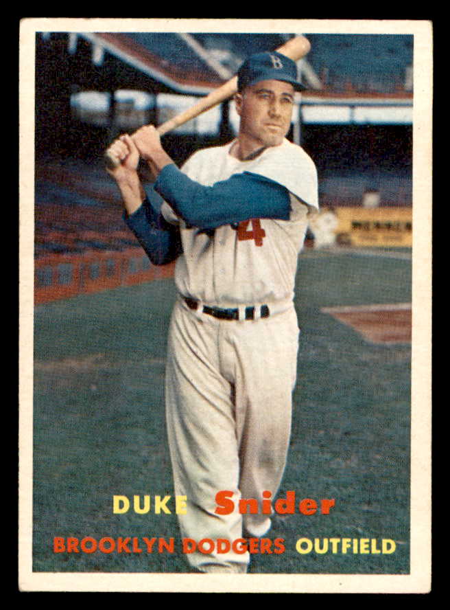 1957 Topps Baseball #170 Duke Snider Dodgers EX 539348