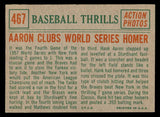 1959 Topps Baseball #467 Hank Aaron IA Braves EX-MT 539350