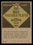 1961 Topps Baseball #471 Phil Rizzuto MVP Yankees EX-MT 539372