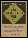 1961 Topps Baseball #482 Willie Mays MVP Giants EX 539374