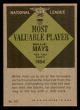 1961 Topps Baseball #482 Willie Mays MVP Giants VG-EX 539376