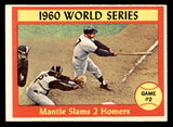 1961 Topps Baseball #307 World Series Game 2 Mickey Mantle EX-MT 539378
