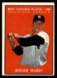 1961 Topps Baseball #478 Roger Maris MVP Yankees EX+/EX-MT 539380