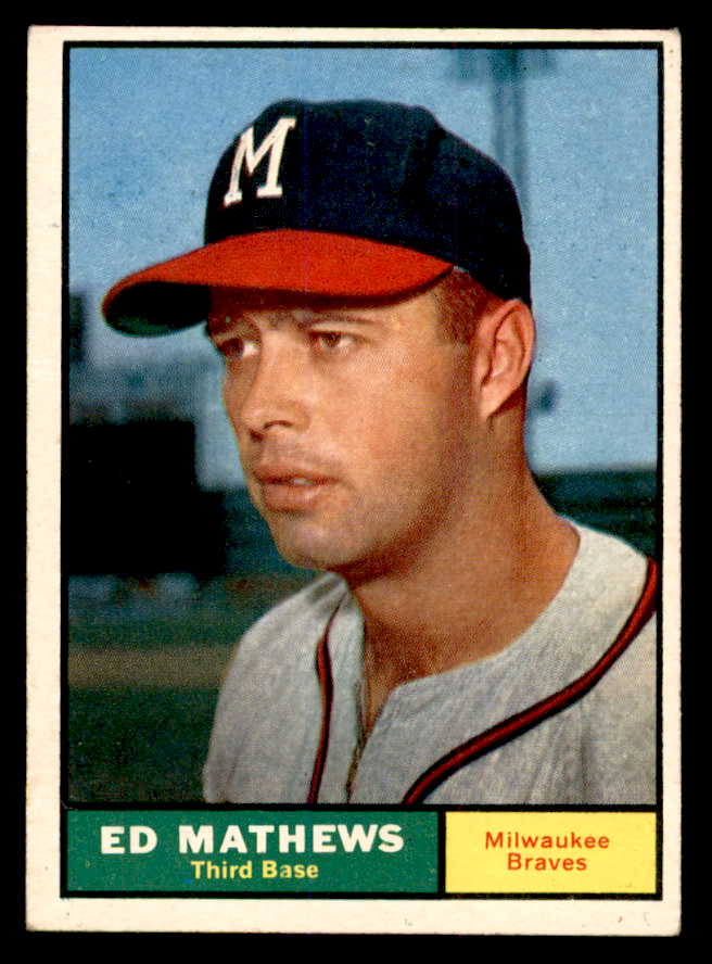 1961 Topps Baseball #120 Eddie Mathews Braves EX+/EX-MT 539381