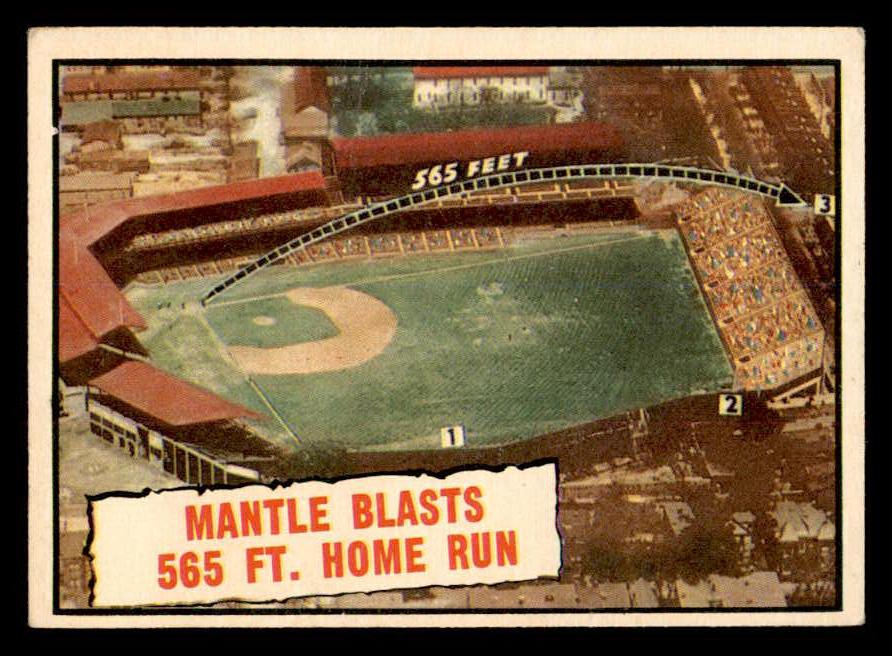 1961 Topps Baseball #406 Mickey Mantle IA Yankees EX+/EX-MT 539382