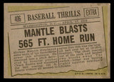1961 Topps Baseball #406 Mickey Mantle IA Yankees EX+/EX-MT 539382