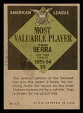 1961 Topps Baseball #472 Yogi Berra MVP Yankees EX 539387