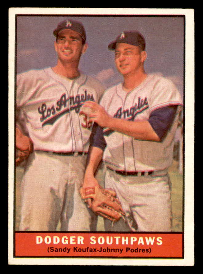 1961 Topps Baseball #207 Sandy Koufax Johnny Podres EX-MT 539389