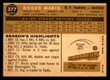1960 Topps Baseball #377 Roger Maris Yankees EX-MT 539402