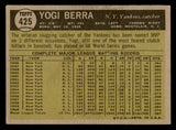 1961 Topps Baseball #425 Yogi Berra Yankees EX 539413