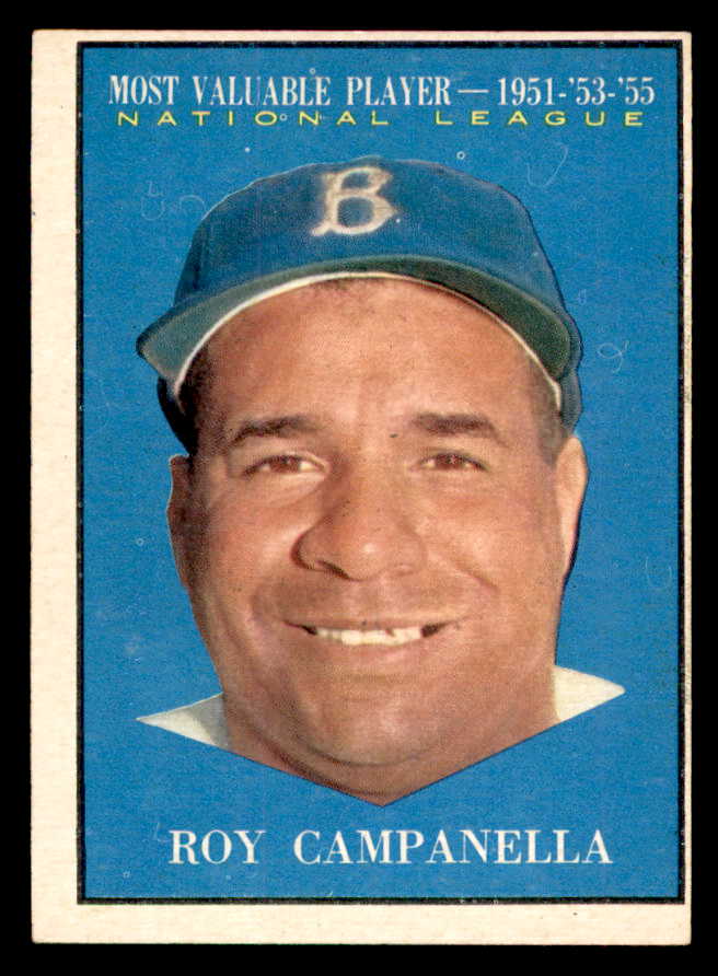 1961 Topps Baseball #480 Roy Campanella MVP Dodgers EX 539419