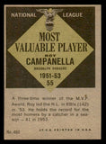 1961 Topps Baseball #480 Roy Campanella MVP Dodgers EX 539419