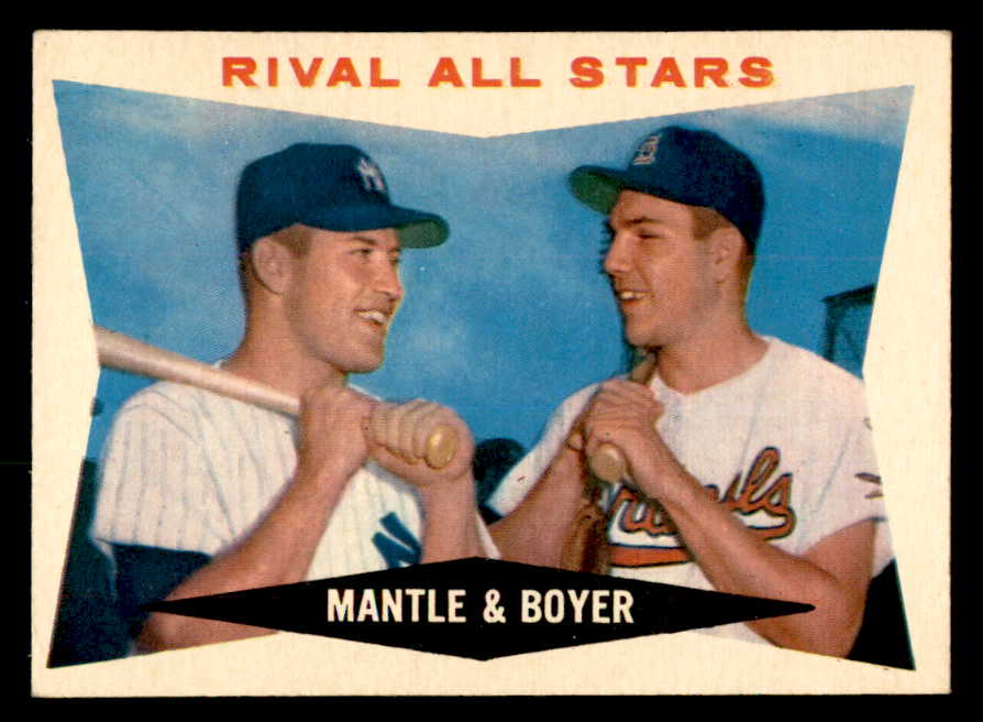 1960 Topps Baseball #160 Mickey Mantle Ken Boyer EX-MT 539423