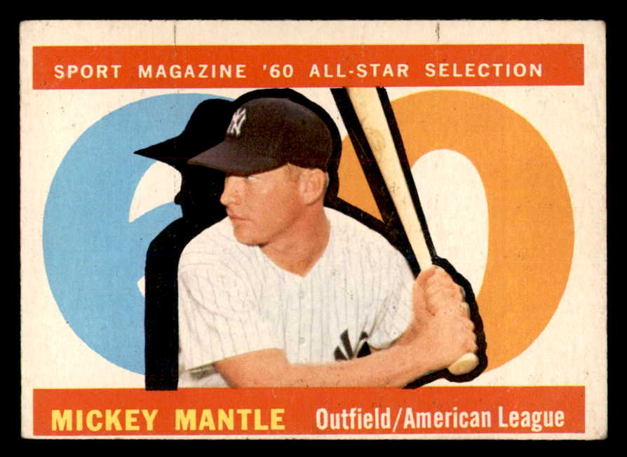 1960 Topps Baseball #563 Mickey Mantle A.S. Yankees VG-EX 539425