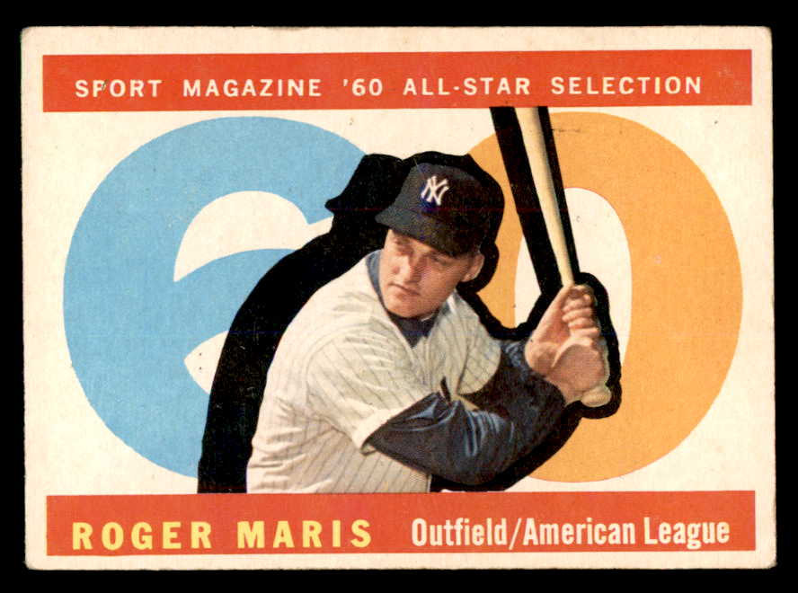 1960 Topps Baseball #565 Roger Maris A.S. Yankees VG-EX 539427