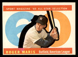 1960 Topps Baseball #565 Roger Maris A.S. Yankees EX-MT 539429