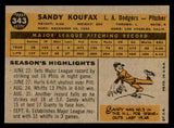1960 Topps Baseball #343 Sandy Koufax Dodgers VG-EX 539443