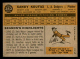 1960 Topps Baseball #343 Sandy Koufax Dodgers EX-MT 539444