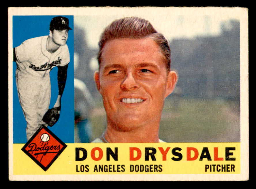 1960 Topps Baseball #475 Don Drysdale Dodgers VG-EX 539448