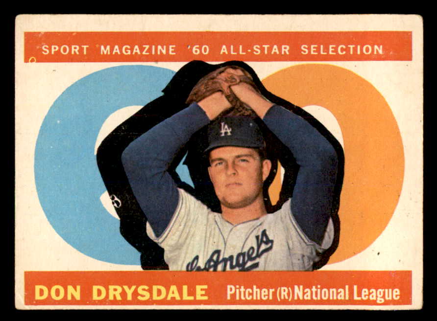 1960 Topps Baseball #570 Don Drysdale A.S. Dodgers VG-EX 539457