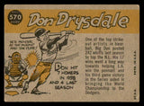 1960 Topps Baseball #570 Don Drysdale A.S. Dodgers VG-EX 539457