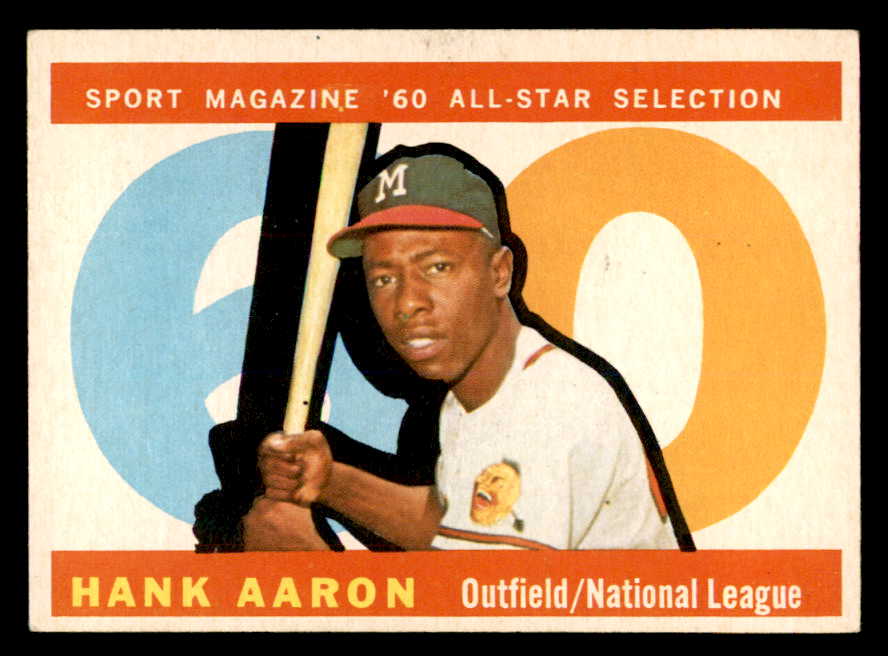 1960 Topps Baseball #566 Hank Aaron A.S. Braves EX-MT 539460