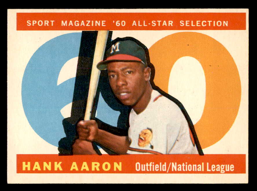 1960 Topps Baseball #566 Hank Aaron A.S. Braves EX-MT 539461