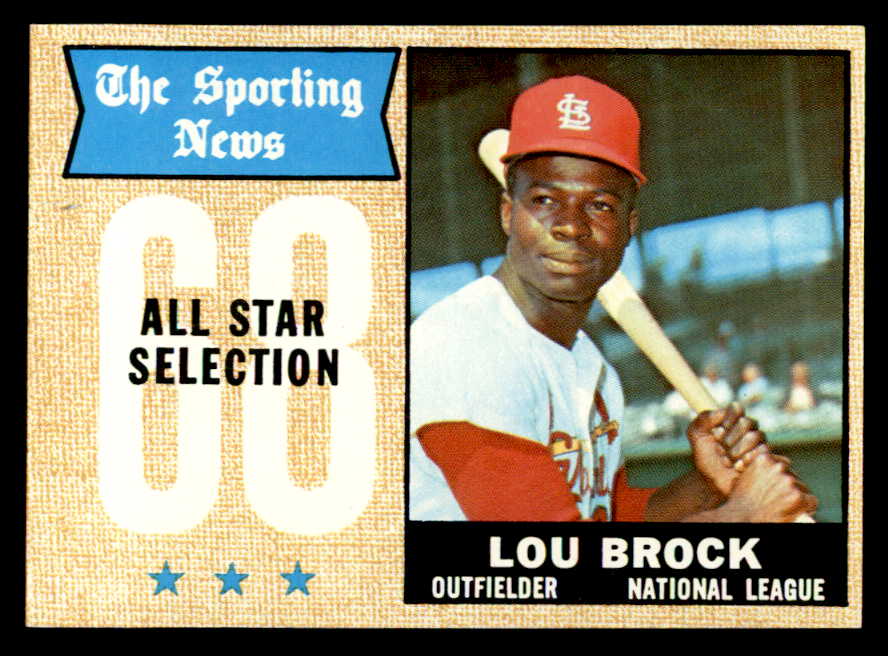 1968 Topps Baseball #372 Lou Brock A.S. Cardinals NR-MT 539473