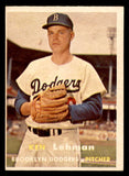 1957 Topps Baseball #366 Ken Lehman Dodgers EX-MT 539497