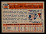 1957 Topps Baseball #287 Sam Jones Cardinals VG-EX/EX 539498