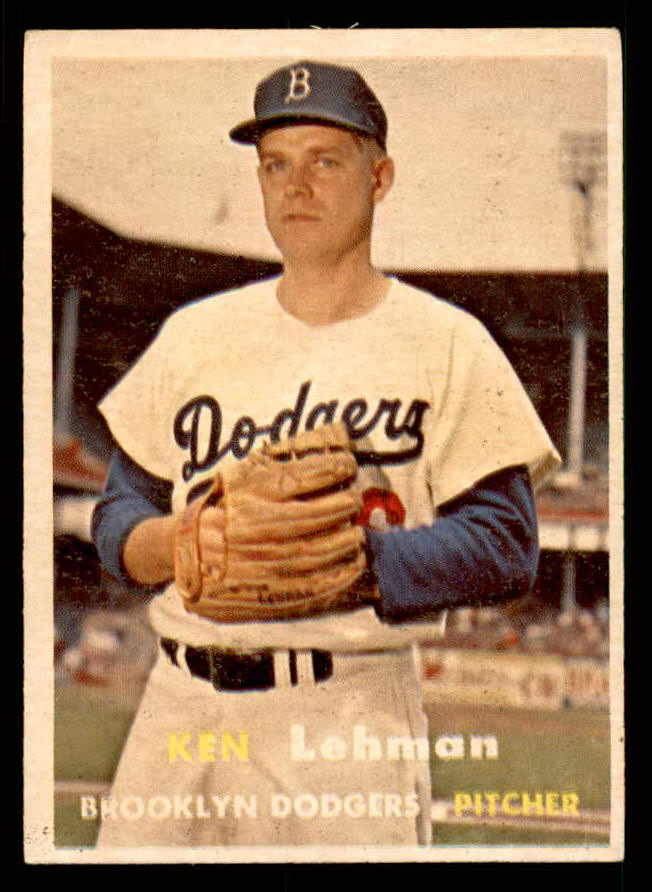 1957 Topps Baseball #366 Ken Lehman Dodgers EX-MT 539505