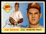 1955 Topps Baseball #202 Jim Owens Phillies Good ink back 539509