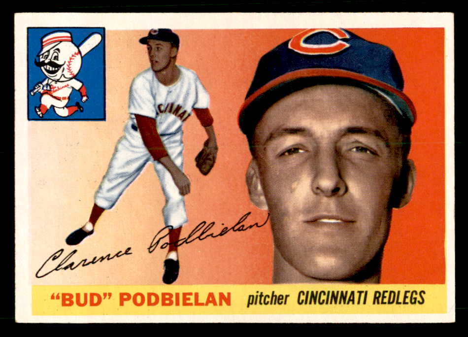 1955 Topps Baseball #153 Bud Podbielan Reds EX-MT 539530