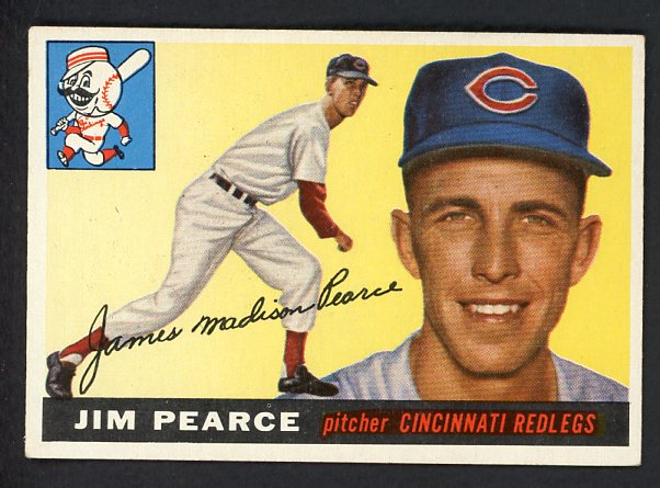 1955 Topps Baseball #170 Jim Pearce Reds EX-MT 539535