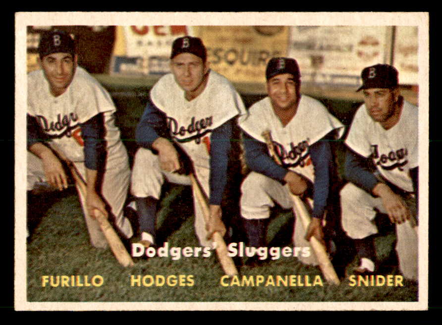 1957 Topps Baseball #400 Roy Campanella Duke Snider Gil Hodges NR-MT 539546