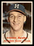 1957 Topps Baseball #090 Warren Spahn Braves NR-MT 539547