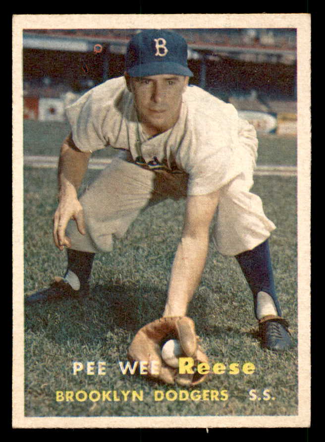 1957 Topps Baseball #030 Pee Wee Reese Dodgers NR-MT 539548