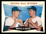 1960 Topps Baseball #160 Mickey Mantle Ken Boyer NR-MT 539556