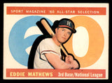 1960 Topps Baseball #558 Eddie Mathews A.S. Braves EX-MT 539568