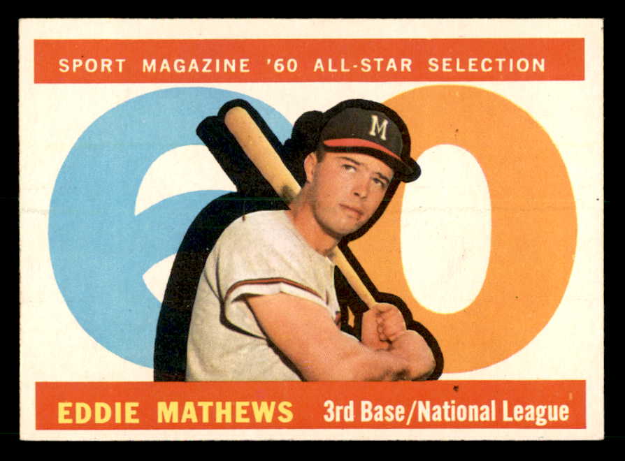 1960 Topps Baseball #558 Eddie Mathews A.S. Braves NR-MT 539569