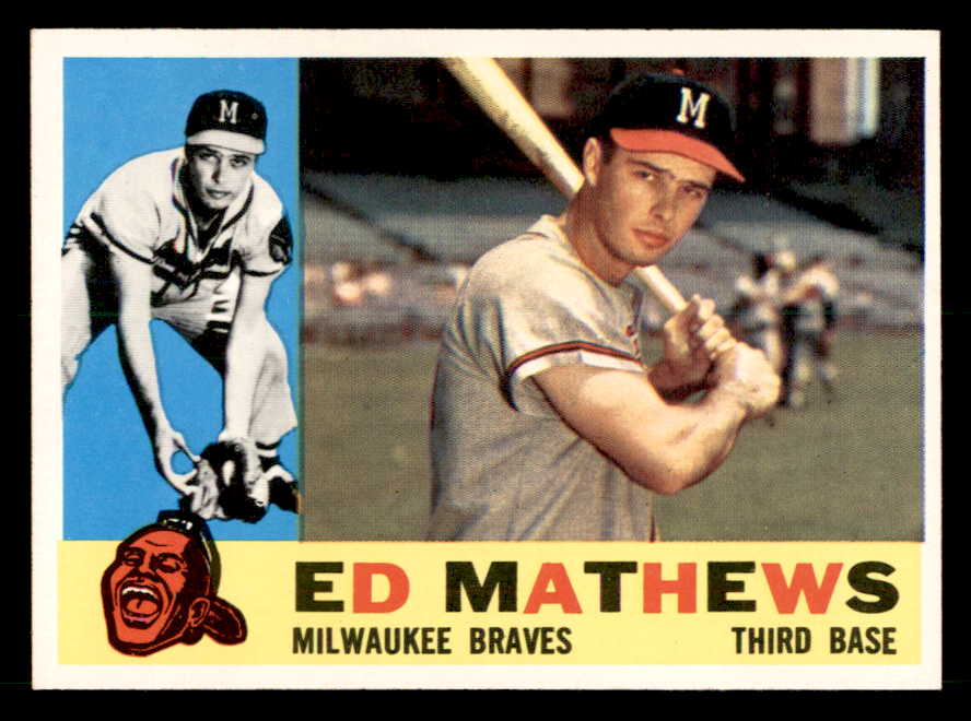 1960 Topps Baseball #420 Eddie Mathews Braves NR-MT 539570