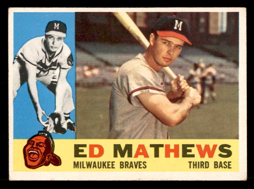1960 Topps Baseball #420 Eddie Mathews Braves VG-EX 539571