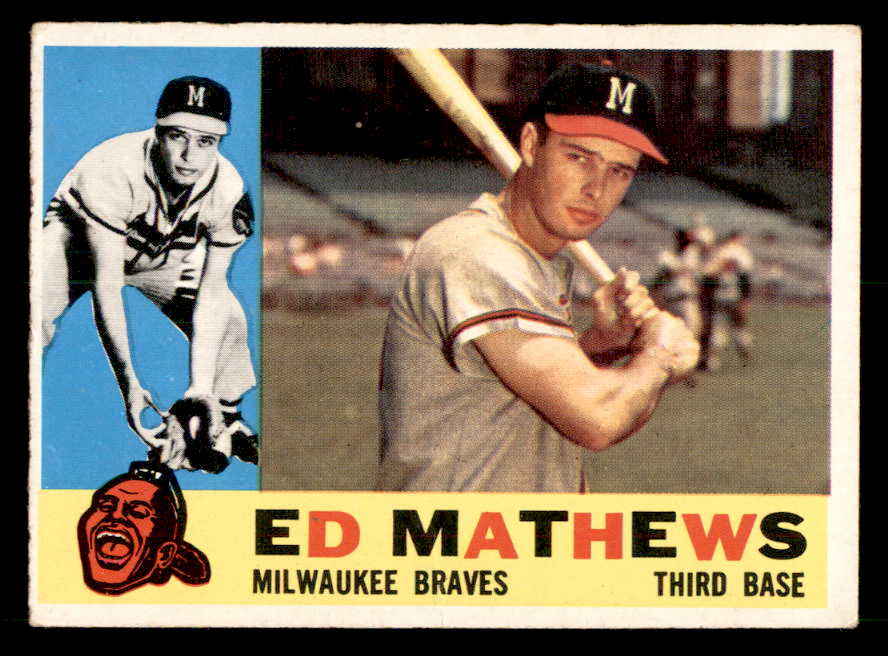 1960 Topps Baseball #420 Eddie Mathews Braves VG-EX 539572