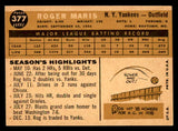 1960 Topps Baseball #377 Roger Maris Yankees NR-MT 539574