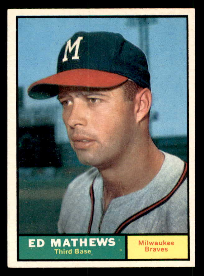 1961 Topps Baseball #120 Eddie Mathews Braves EX-MT 539577